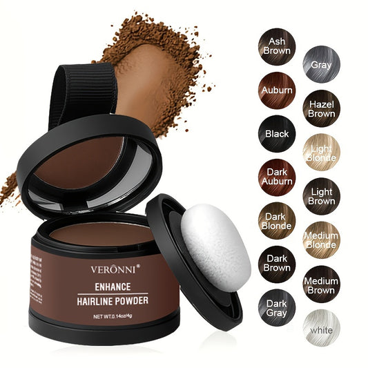 1pcs Hairline Powder Magical Fluffy Thin Hair Powder Hair Line Shadow Makeup Hair Concealer Root Cover Up Instant Coverage Powder, with plant squalane