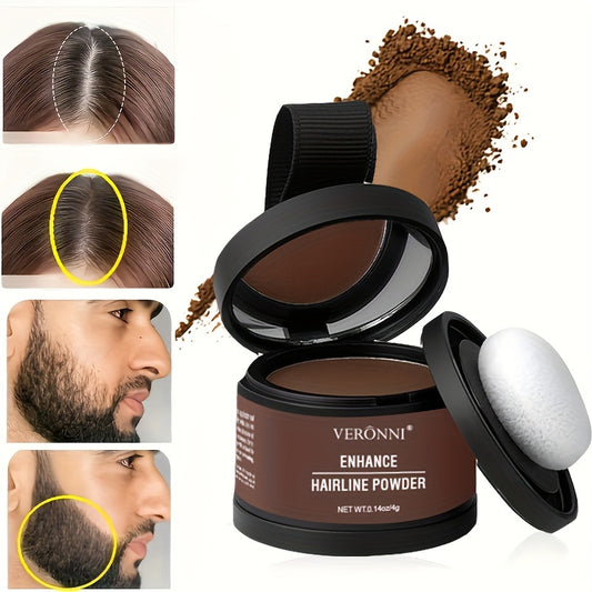 1pcs Hairline Powder Magical Fluffy Thin Hair Powder Hair Line Shadow Makeup Hair Concealer Root Cover Up Instant Coverage Powder, with plant squalane